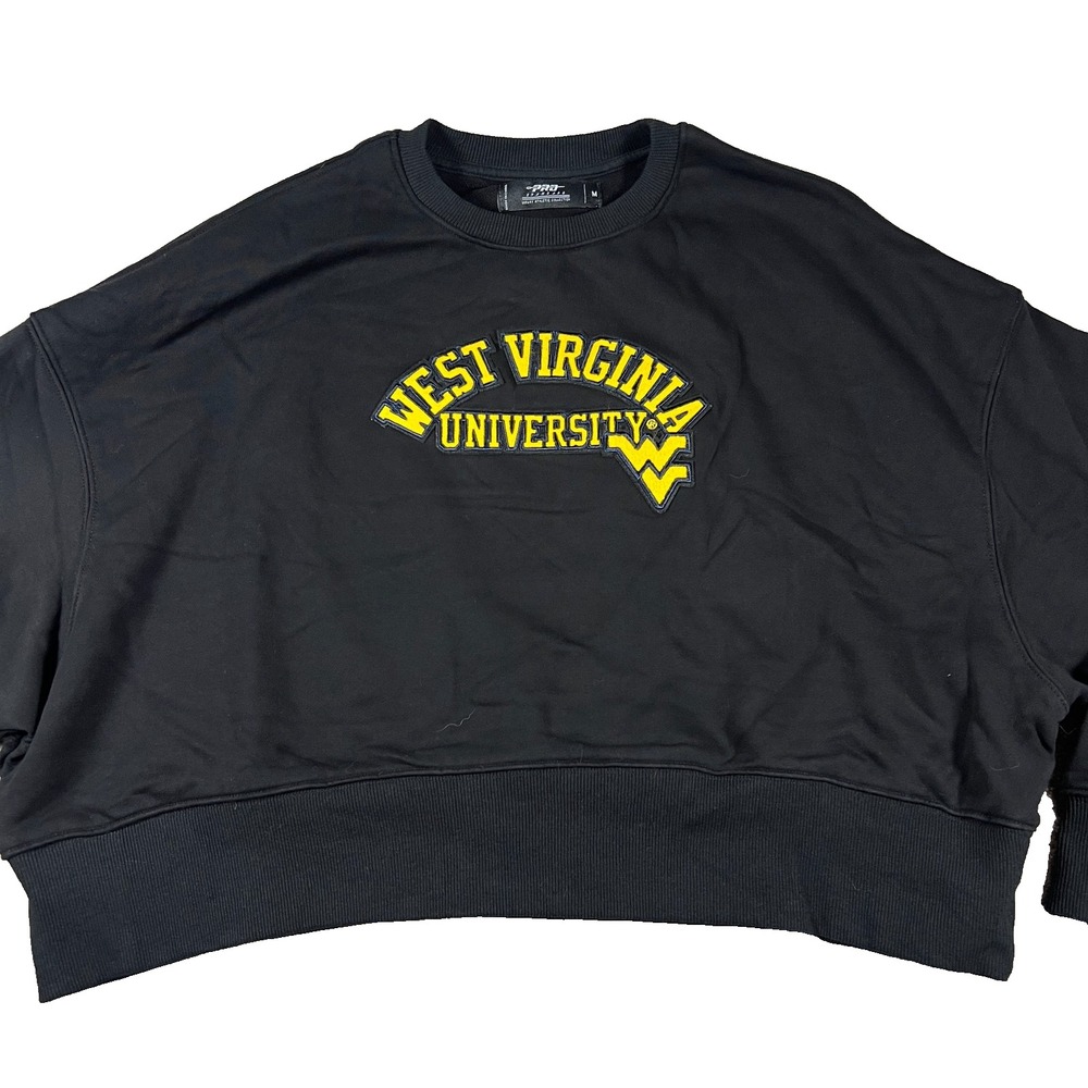 Pro Standard Medium Black Crew Neck West Virginia University‎ Sweatshirt NWOT